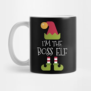 Christmas I'm the Boss Elf Mug